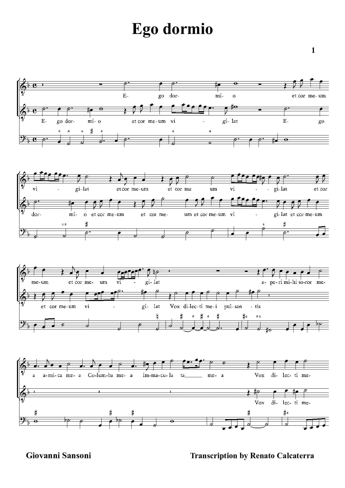 Ego dormio - Page 1