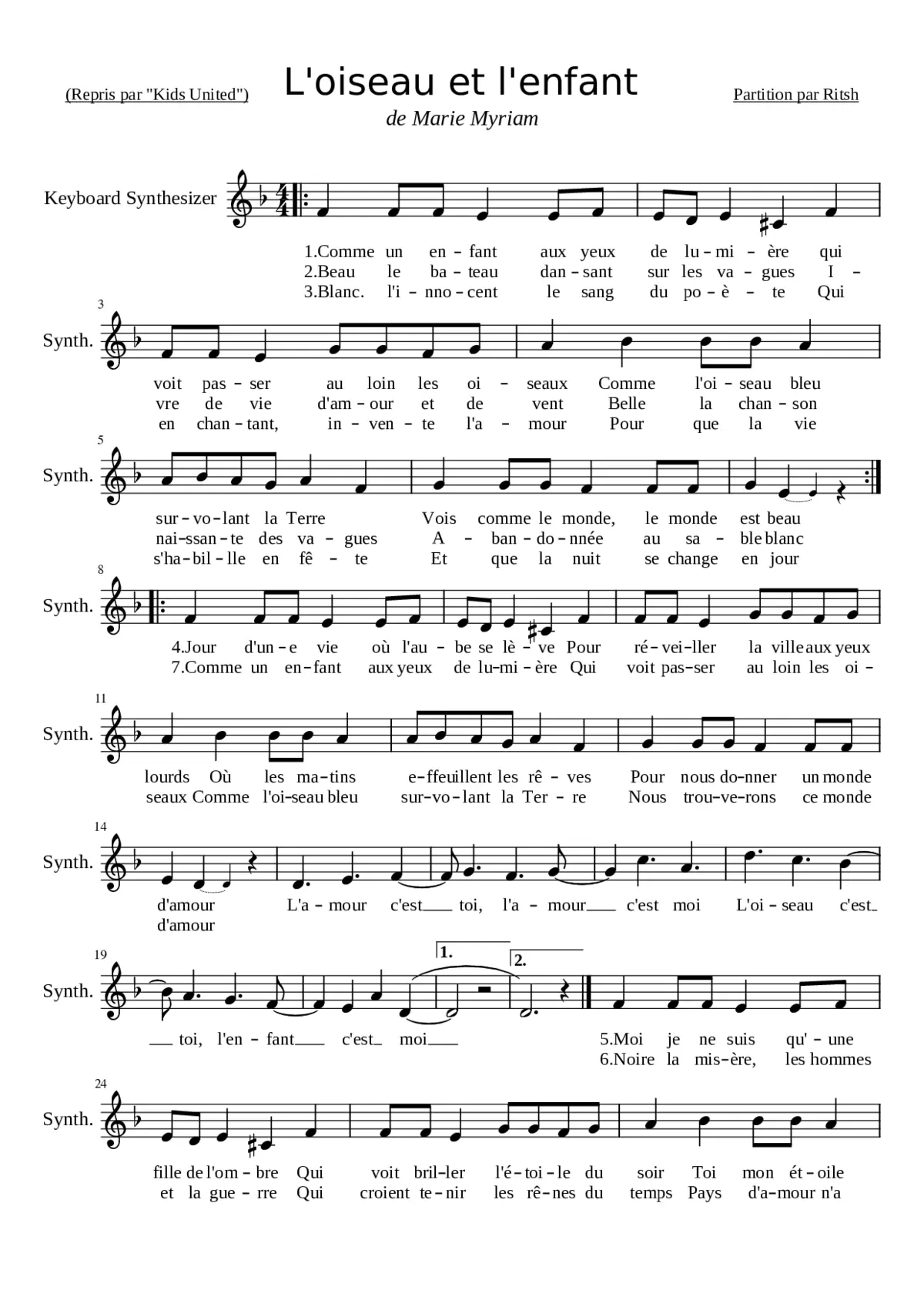 loiseau et lenfant - Page 1