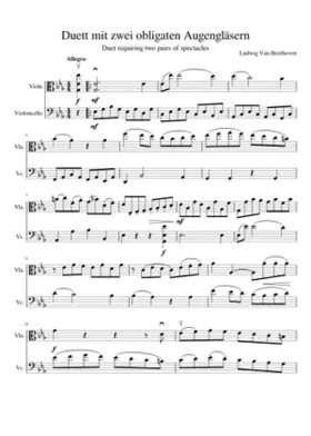 Duett mit zwei obligaten Augengläsern