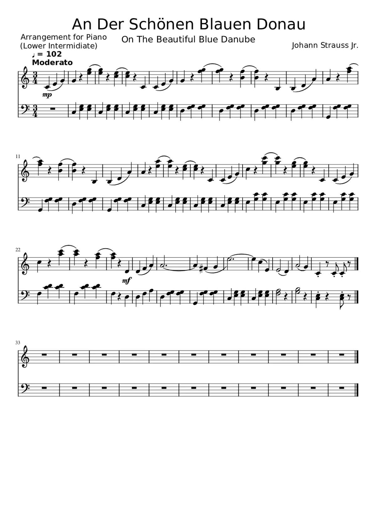 An der schönen blauen Donau Op.314 - Page 1