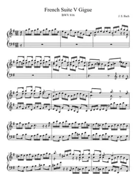 French Suite No.5 in G major BWV 816