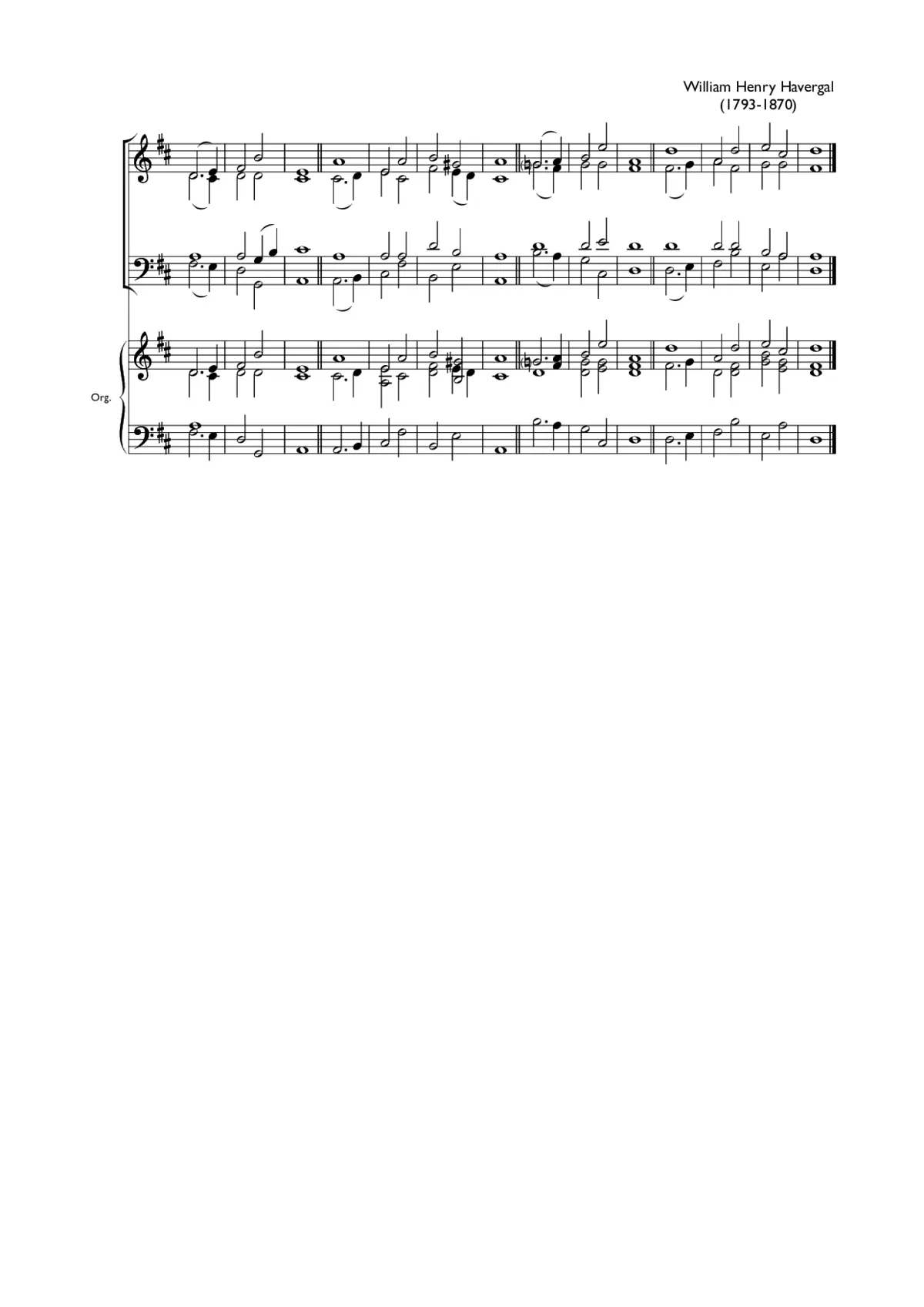 Double chant in D major XIV - Page 1
