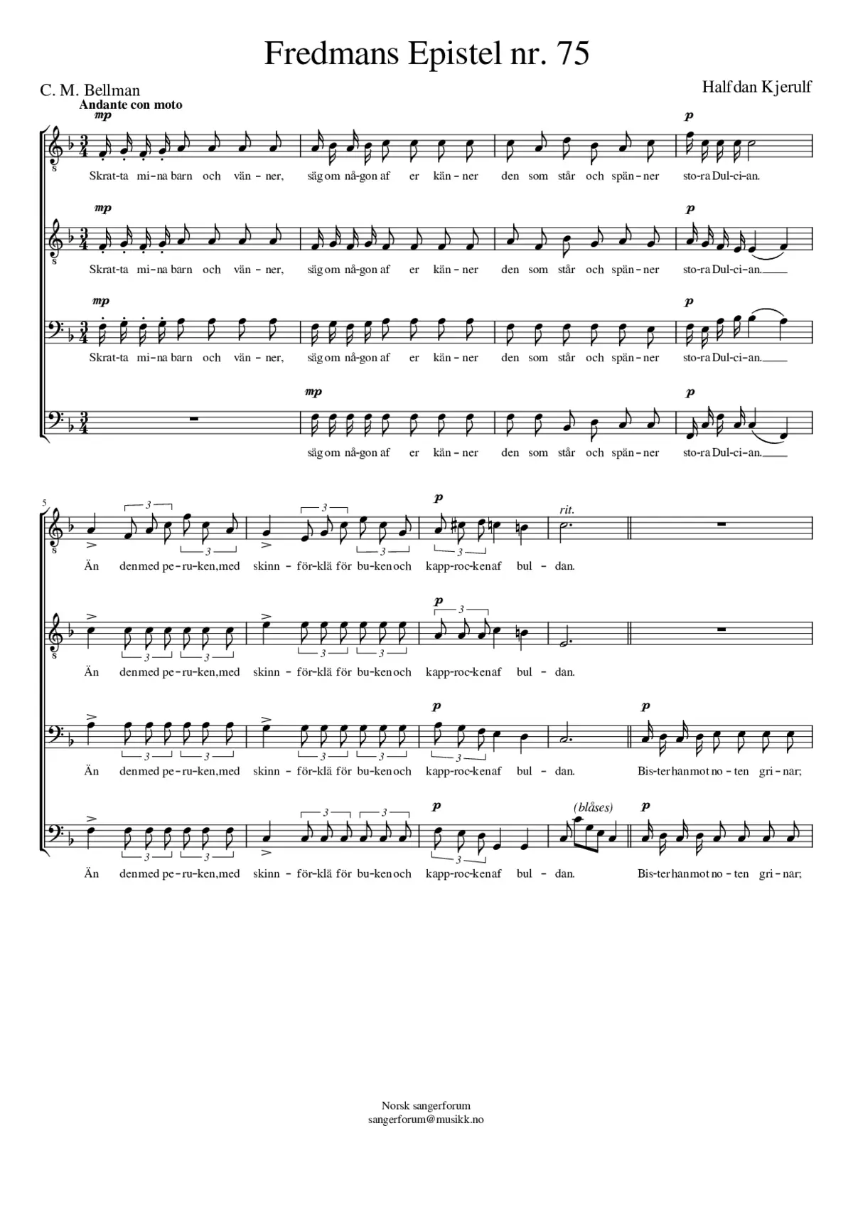 Fredmans Epistel 75 - Page 1