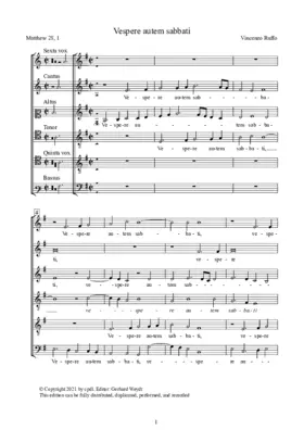 Vespere autem sabbati