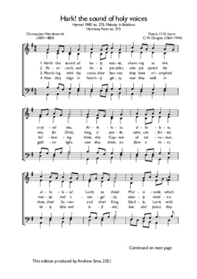 Hark! the sound of holy voices