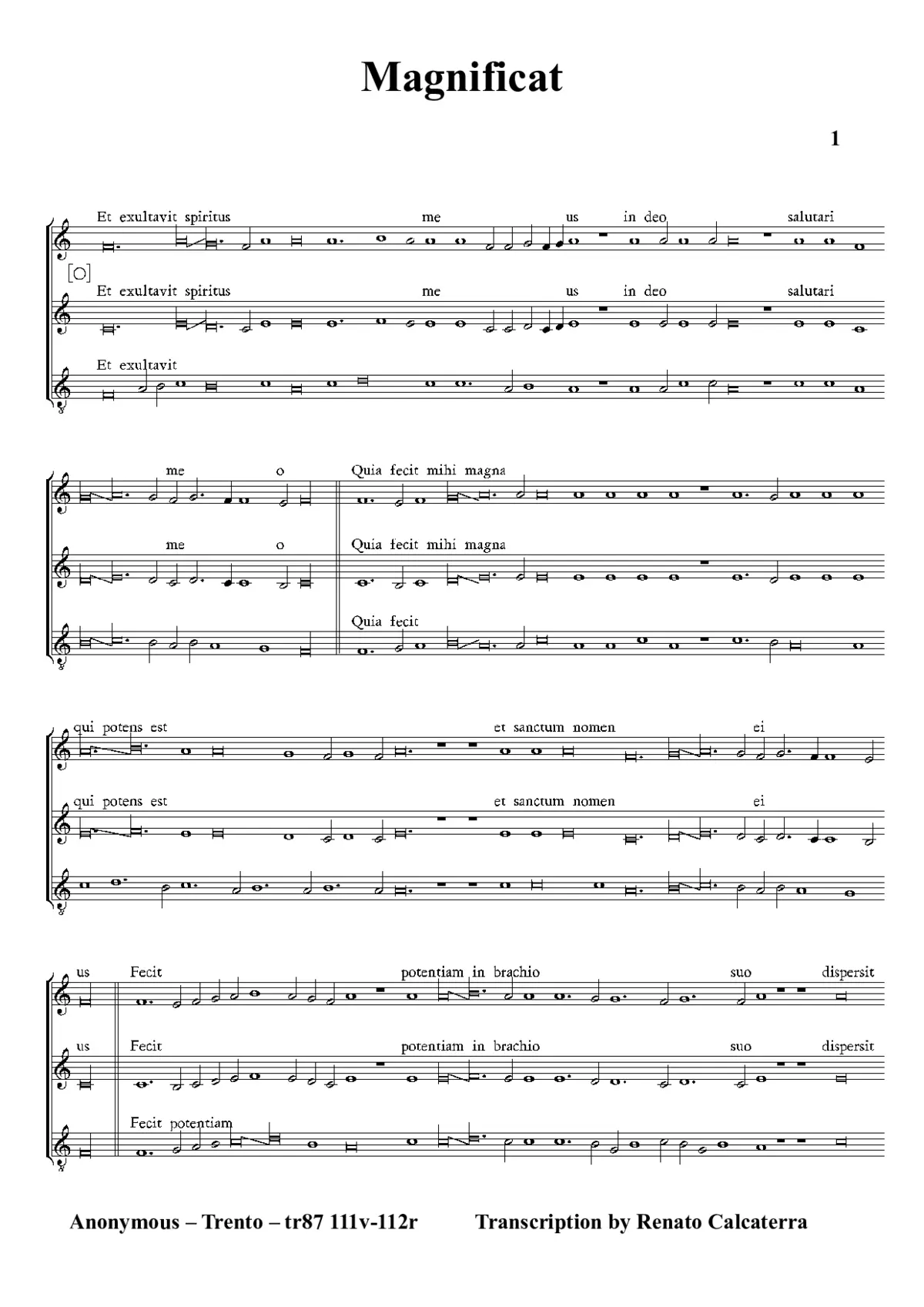Magnificat (tr87) II - Page 1