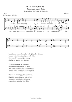 A - 5 : Ps. 111 et Acclamation