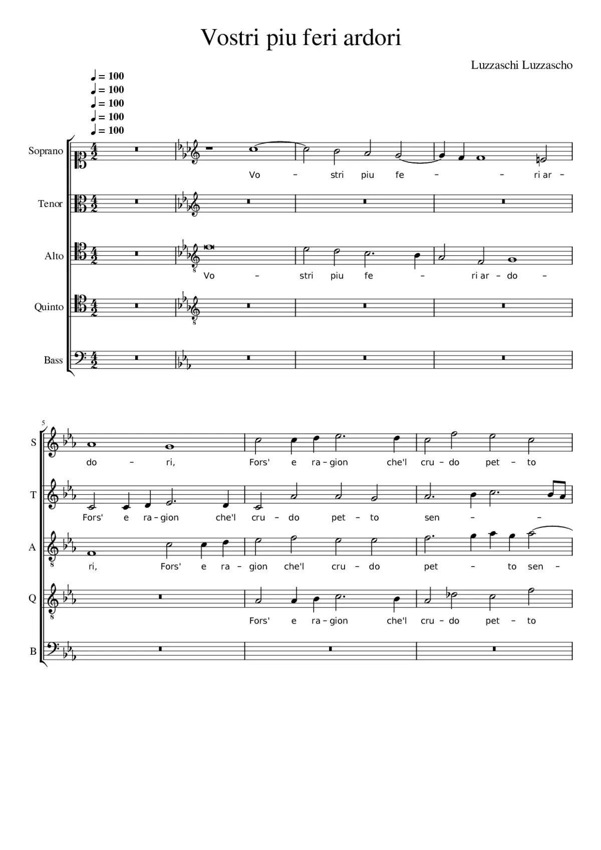 Vostri piu feri ardori - Page 1