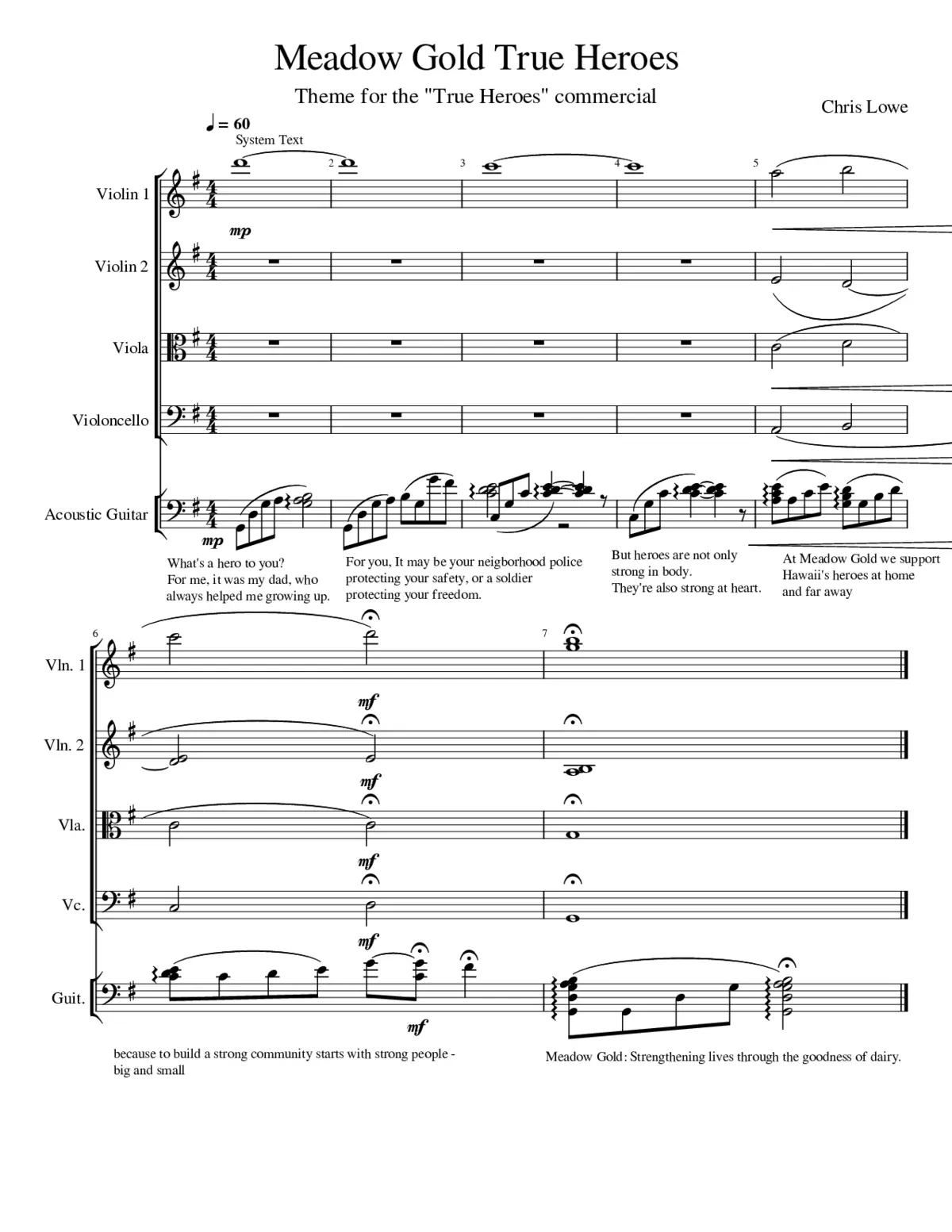 Meadow Gold True Heroes - Page 1