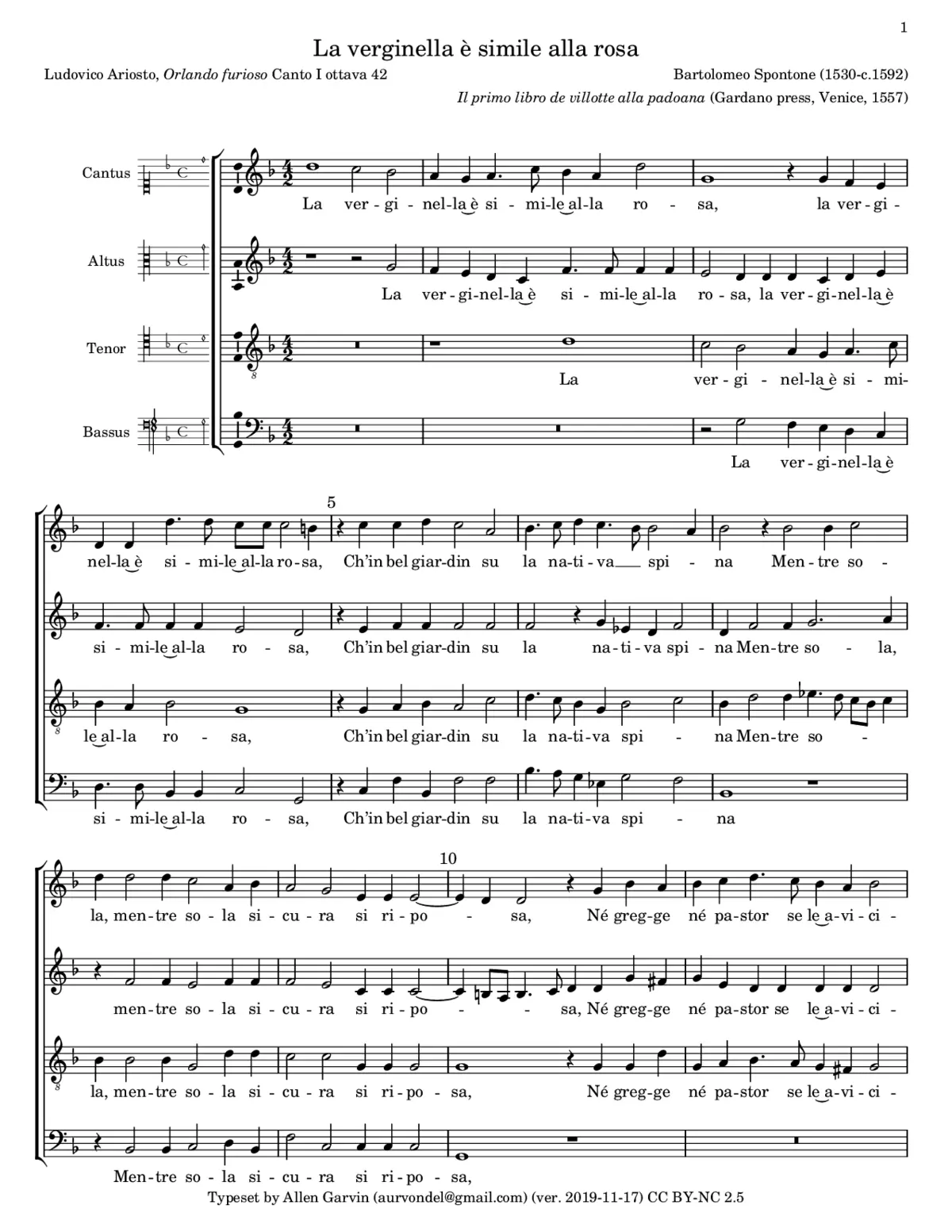 La verginella e simile alla rosa - Page 1