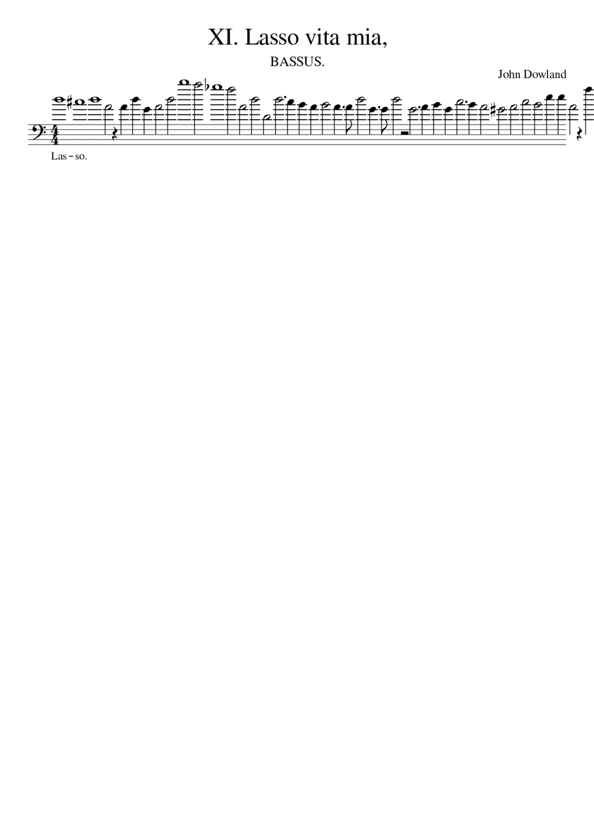 XI. Lasso vita mia - Page 1