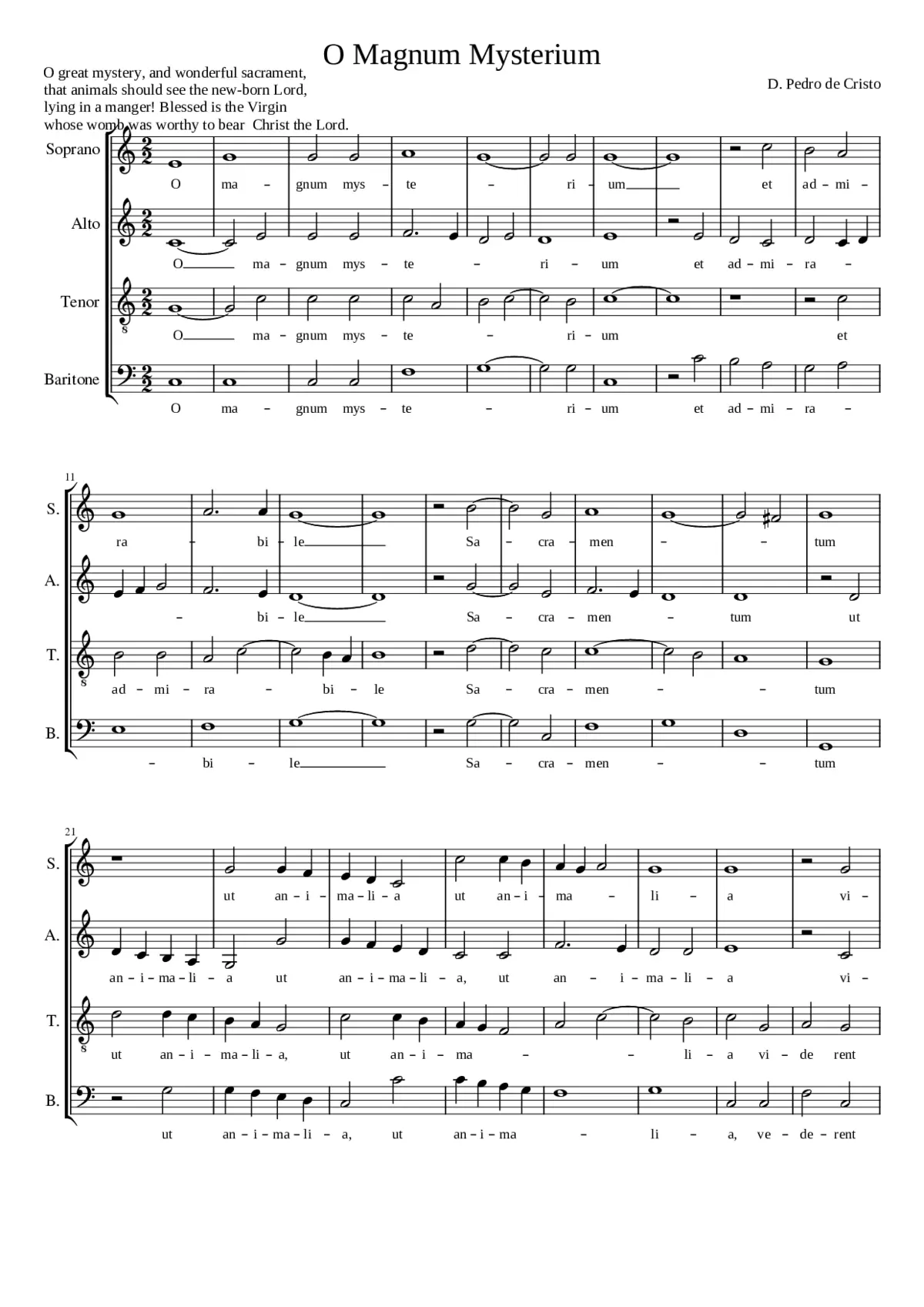 O magnum mysterium - Page 1