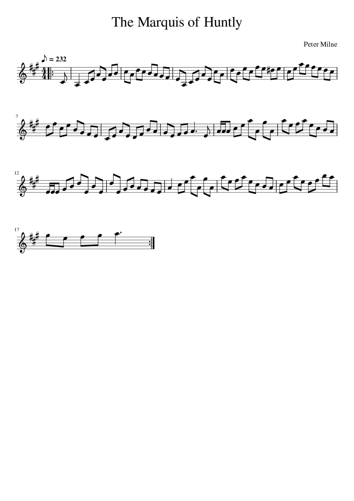 The Marquis of Huntly - Page 1