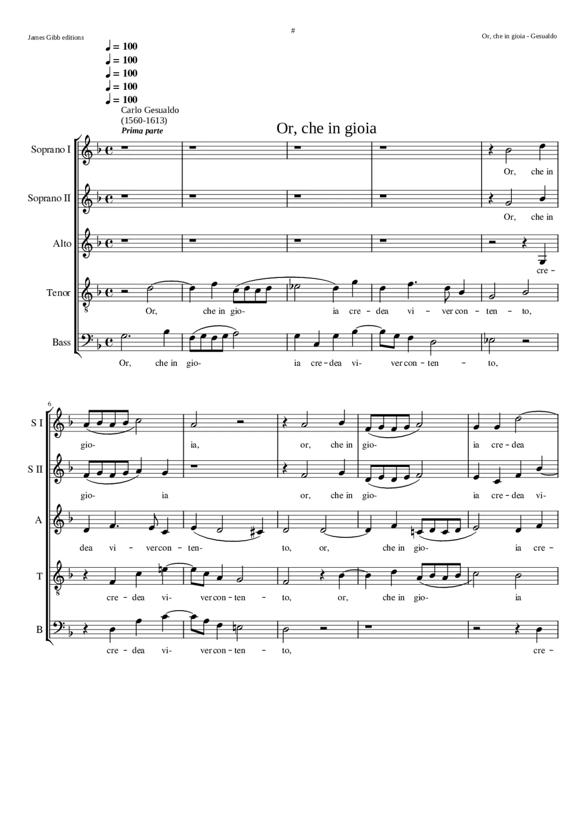 Or che in gioia - Page 1