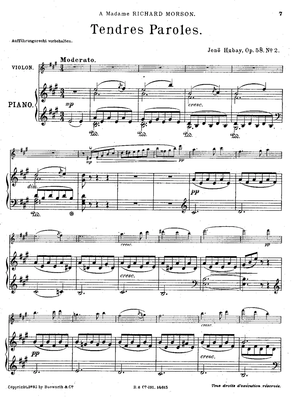 3 Morceaux, Op.58 - Page 1