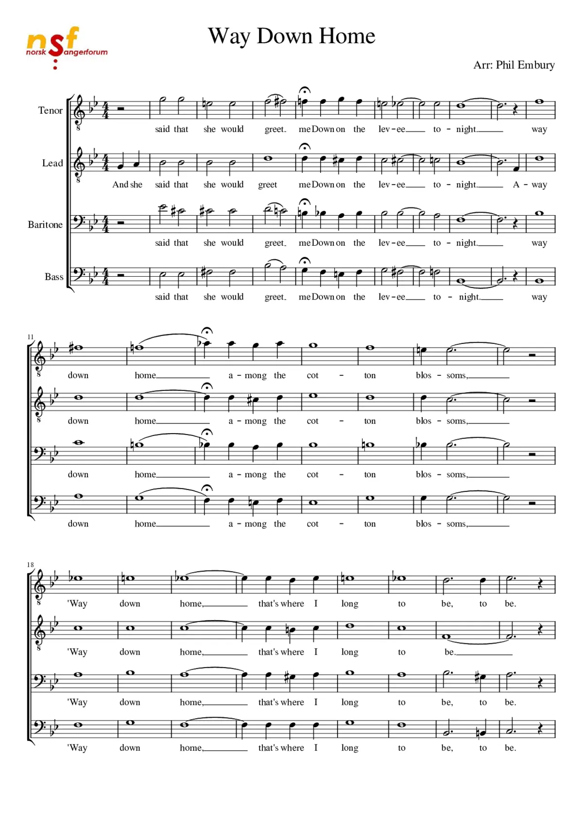 Way down home - Page 1