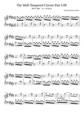 Prelude and Fugue in C-sharp major BWV 848