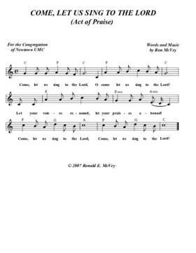 Come, let us sing to the Lord