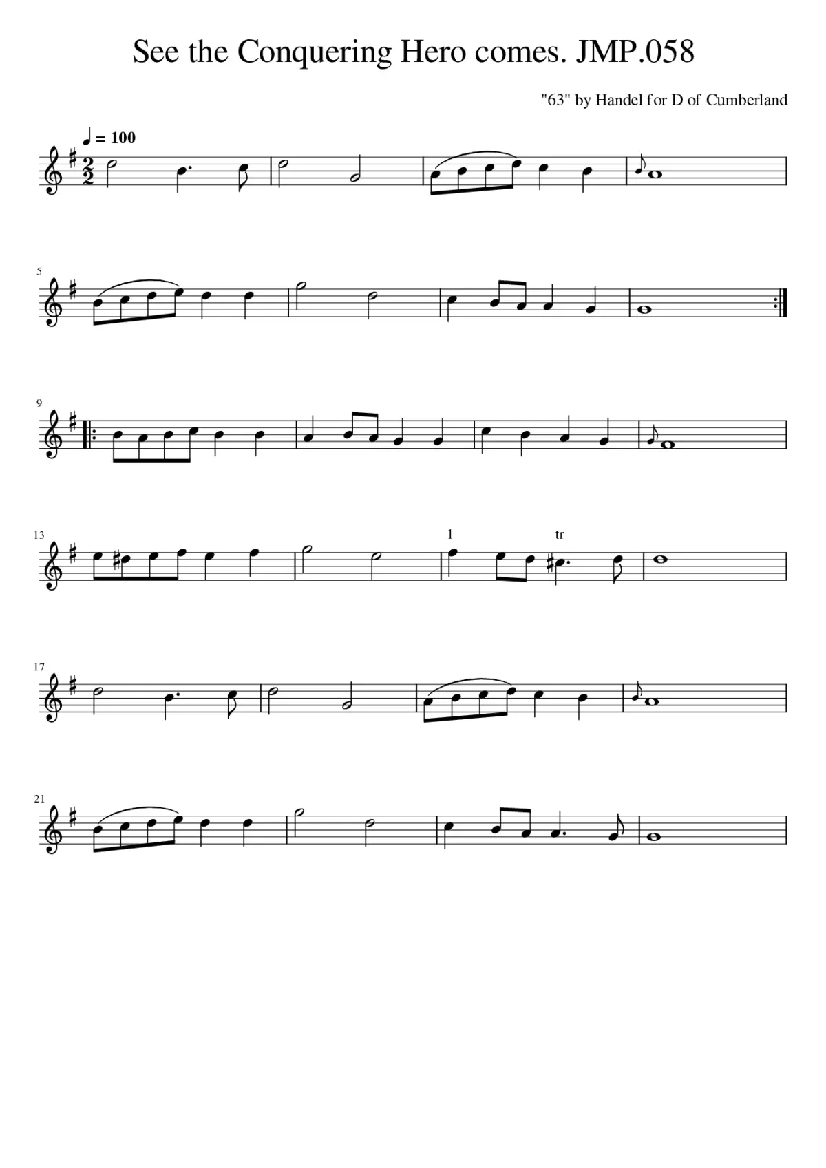 See the Conquering Hero comes. JMP.058 - Page 1