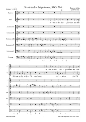Sehet an den Feigenbaum, SWV 394