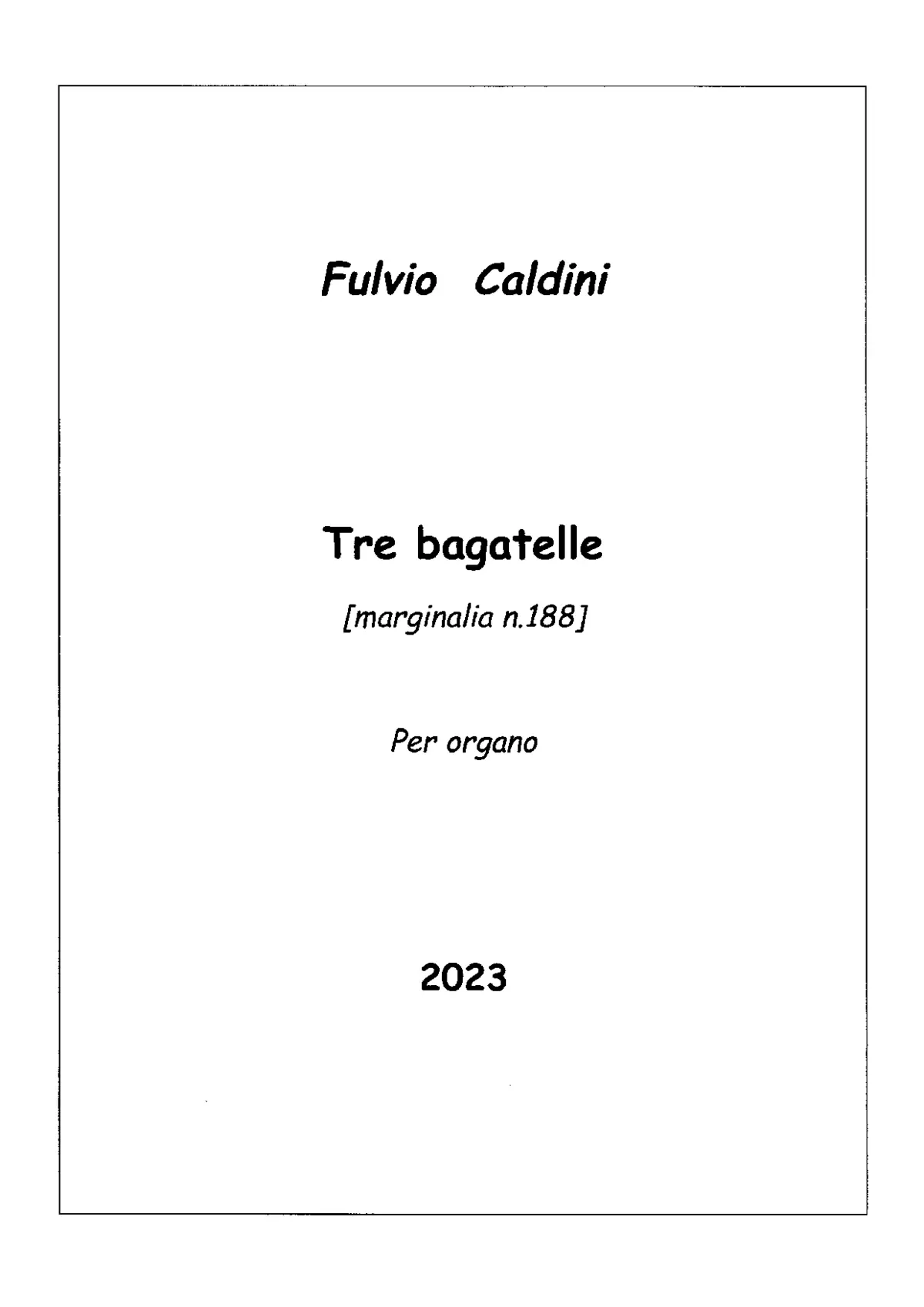 3 Bagatelles - Page 1