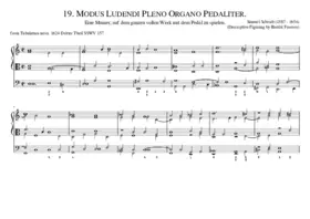 Modus Ludendi Pleno Organo Pedaliter SSWV 157