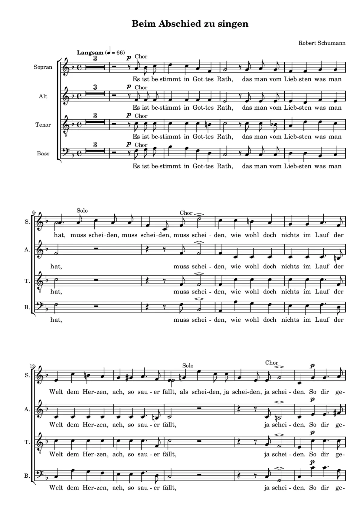 Beim Abschied zu Singen - Page 1