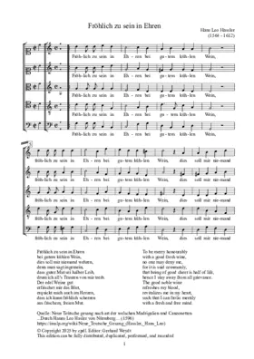 Fröhlich zu sein in Ehren