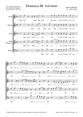 Geht hin und saget Johannes