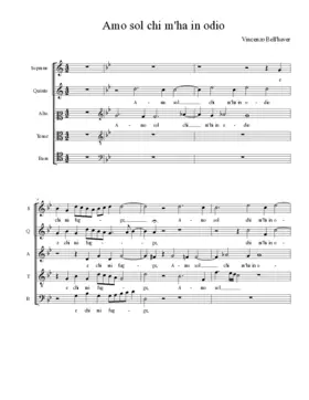 Amo sol chi m'hà in odio