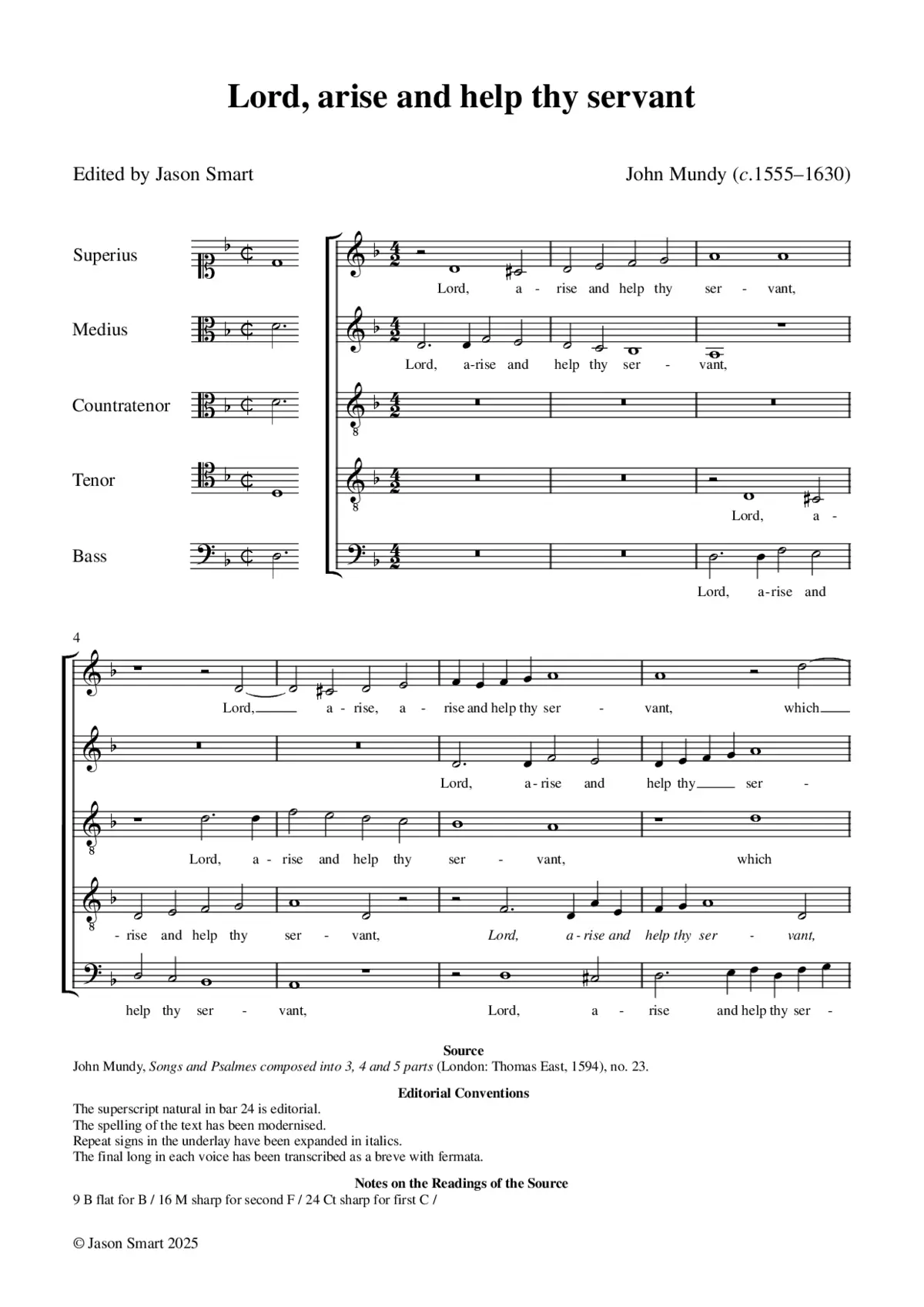 Lord, arise and help thy servant - Page 1