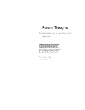 Funeral Thoughts