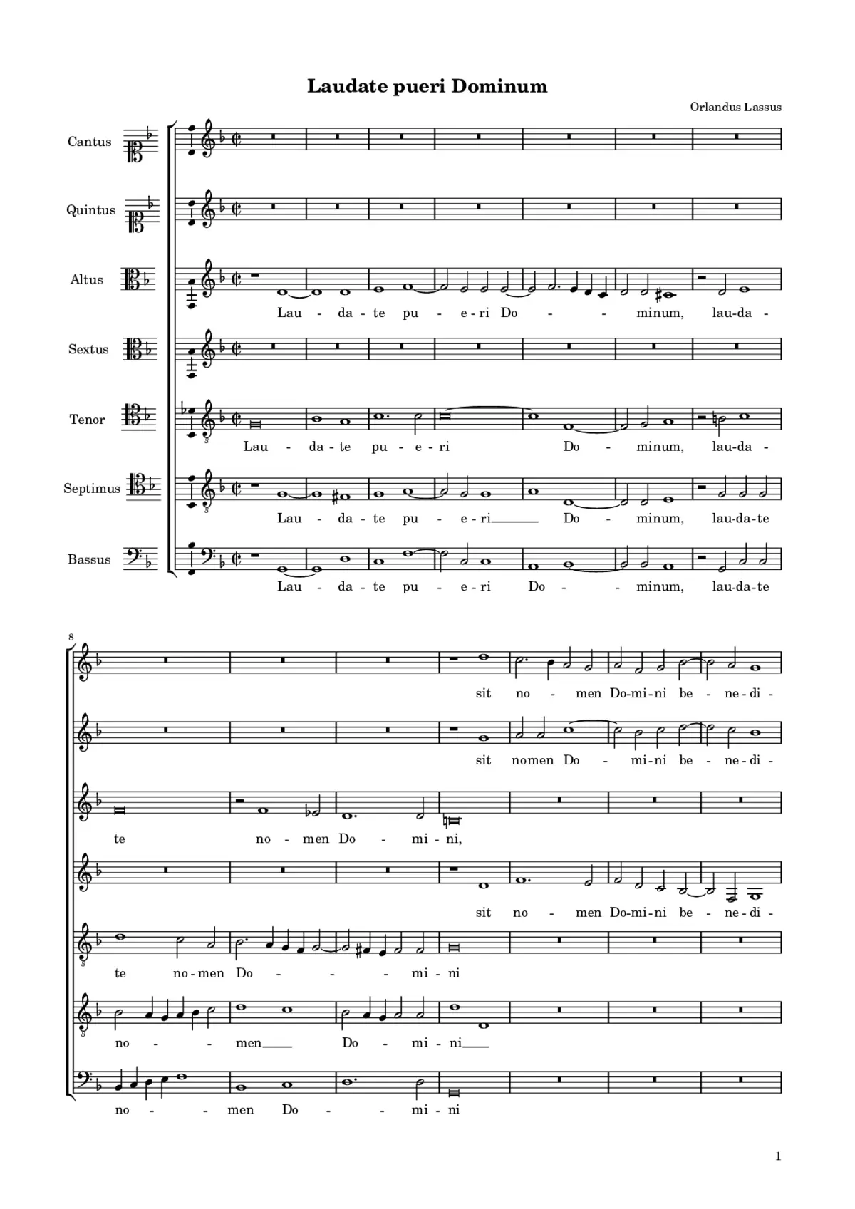 Laudate pueri Dominum - Page 1