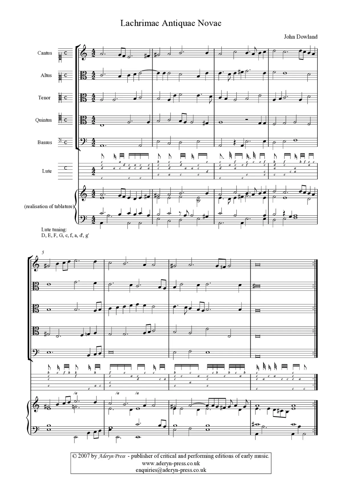 Lachrimae antiquae novae - Page 1