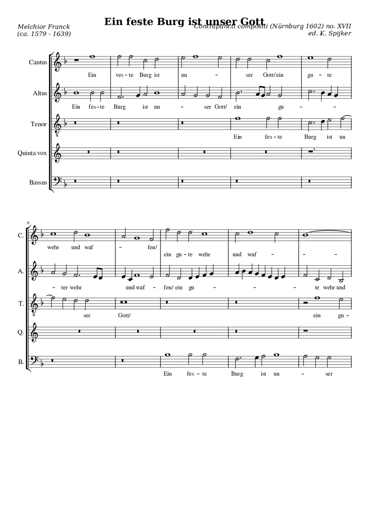 Ein feste Burg ist unser Gott - Page 1