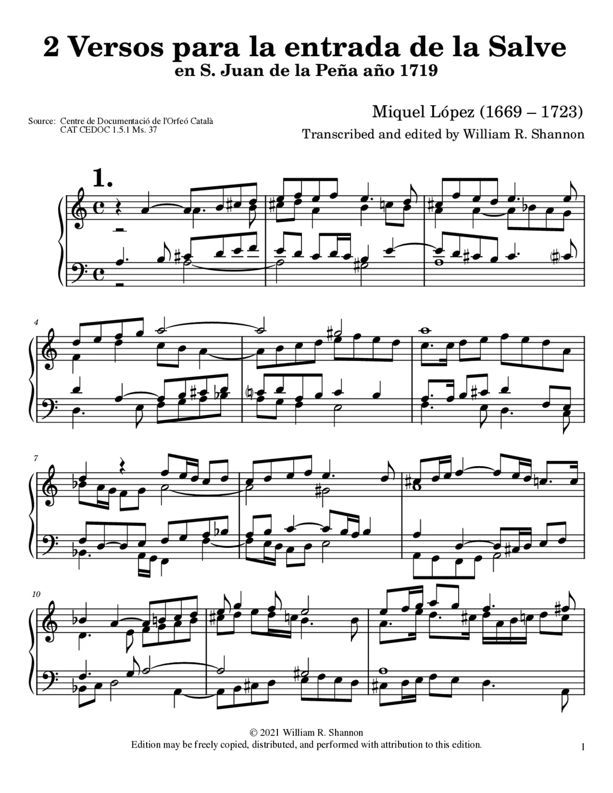 2 Versos para la entrada de la Salve - Page 1