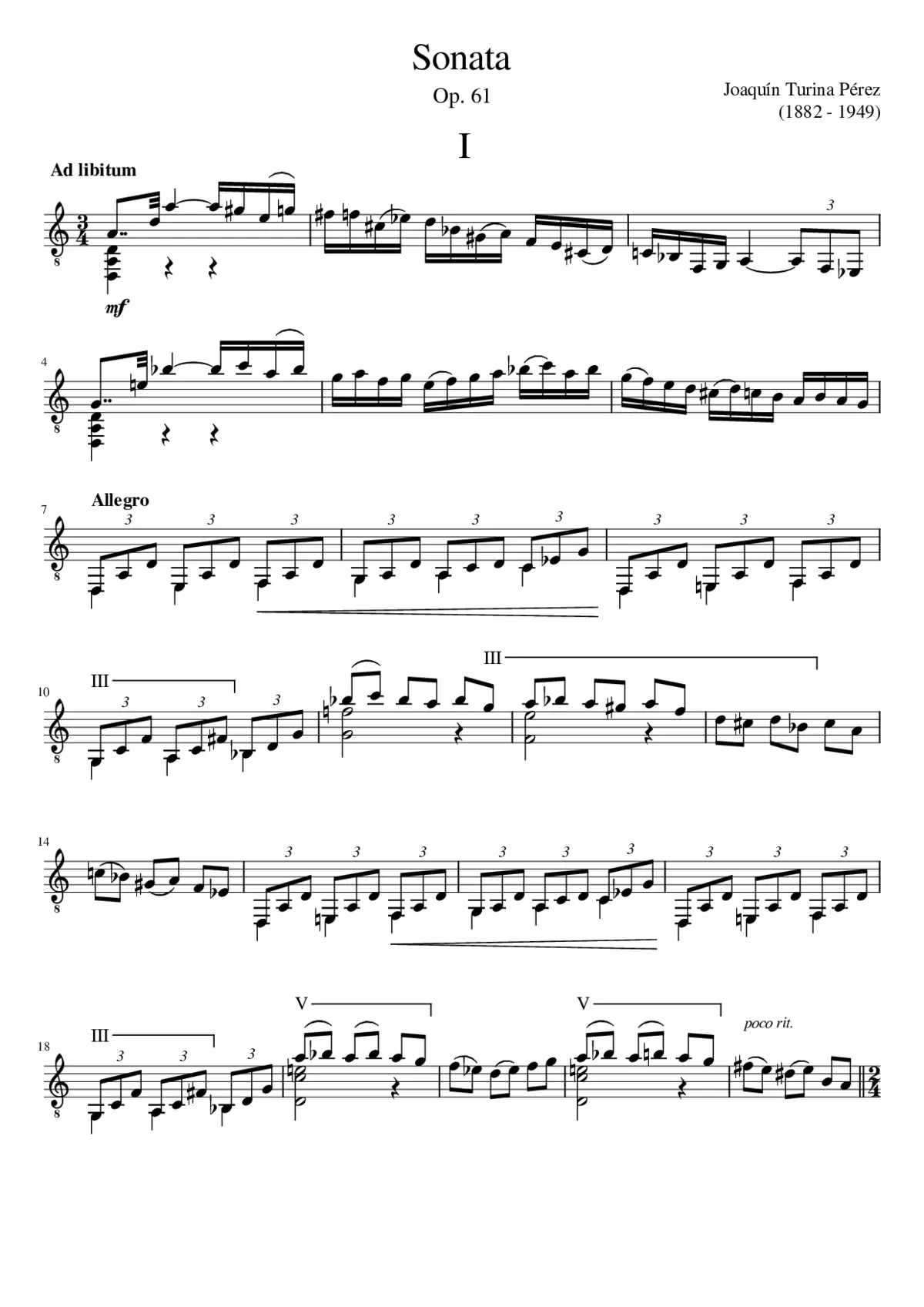 5 Danzas Gitanas Series 1 Op.55 - Page 1