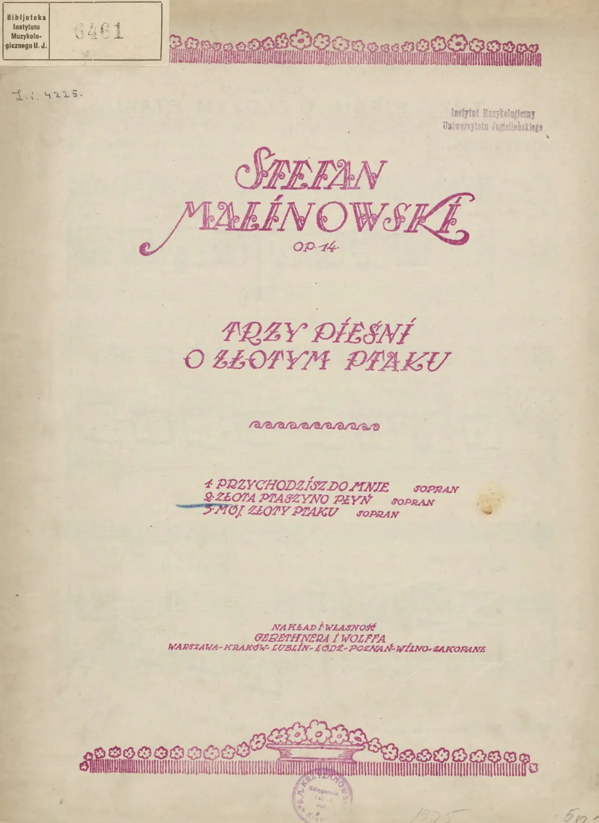 3 Pieśni o złotym ptaku - Page 1