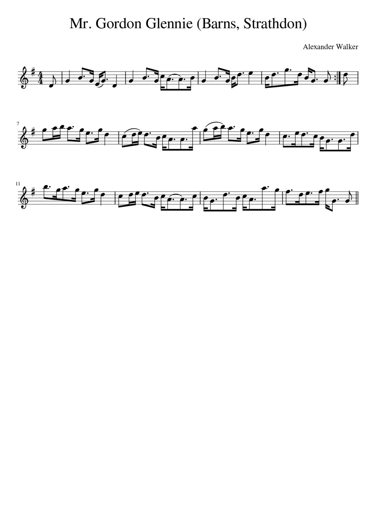 Mr. Gordon Glennie (Barns Strathdon) - Page 1