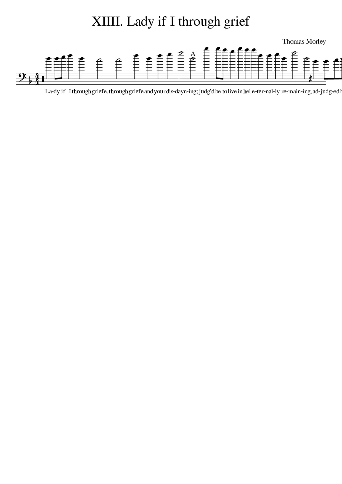 XIIII. Lady if I through grief - Page 1