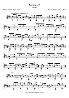 Guitar Sonata in A major