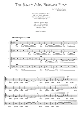 The heart asks pleasure first