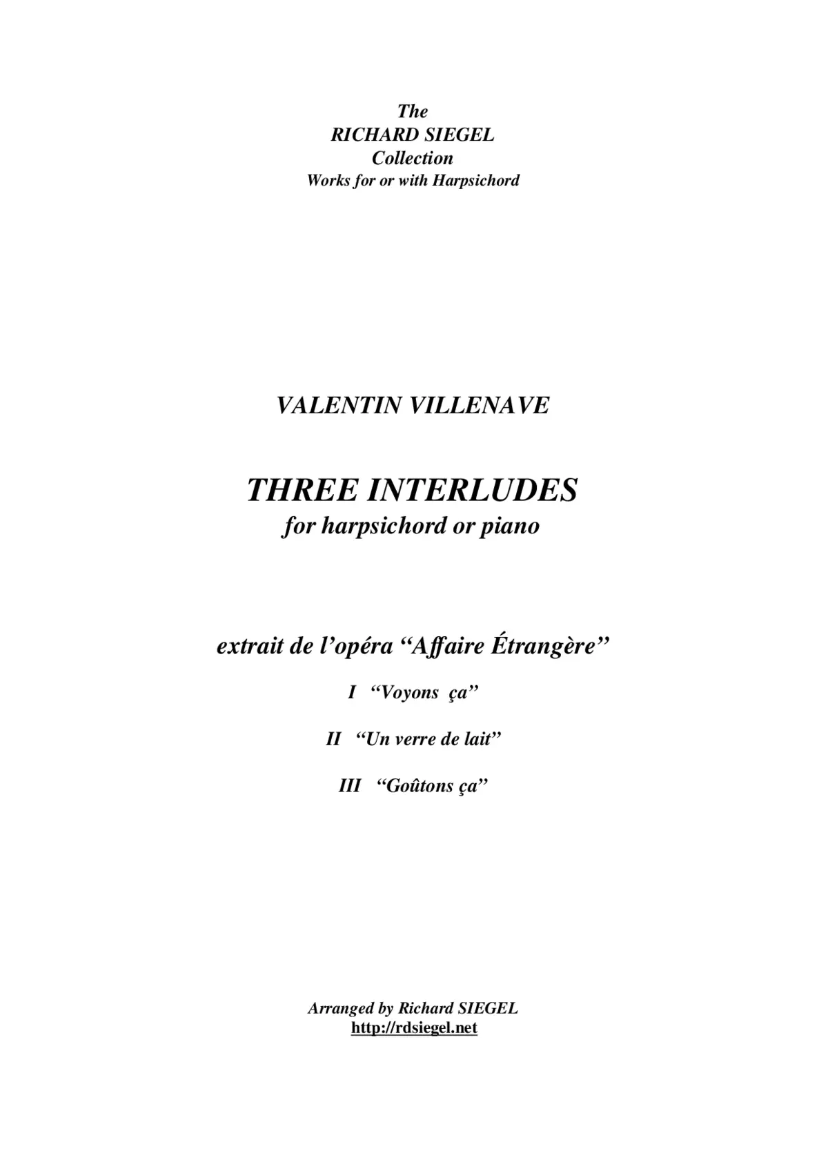Three Interludes - Page 1