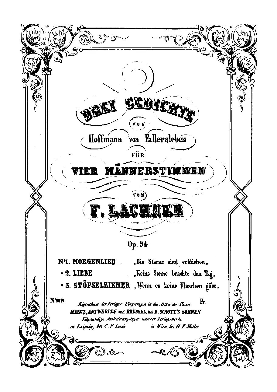 3 Gedichte, Op.94 - Page 1