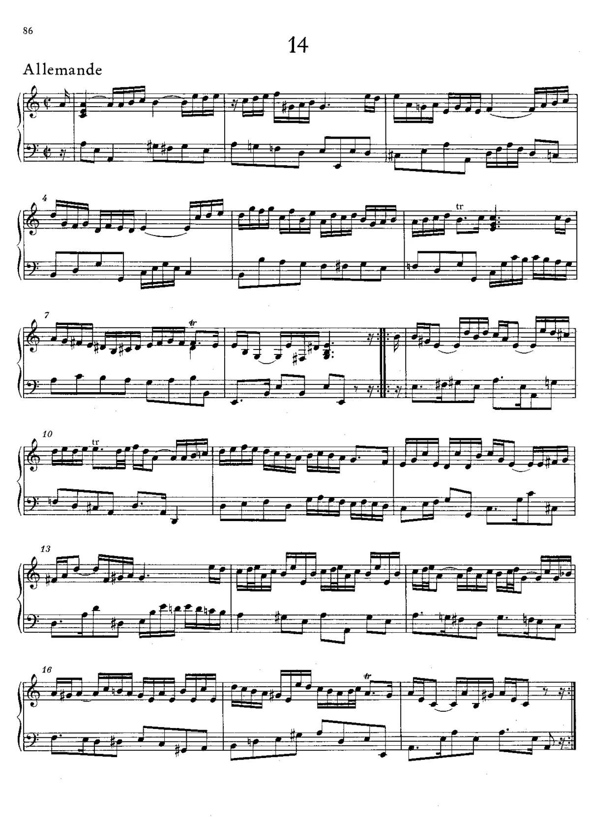 Allemande in A minor - Page 1