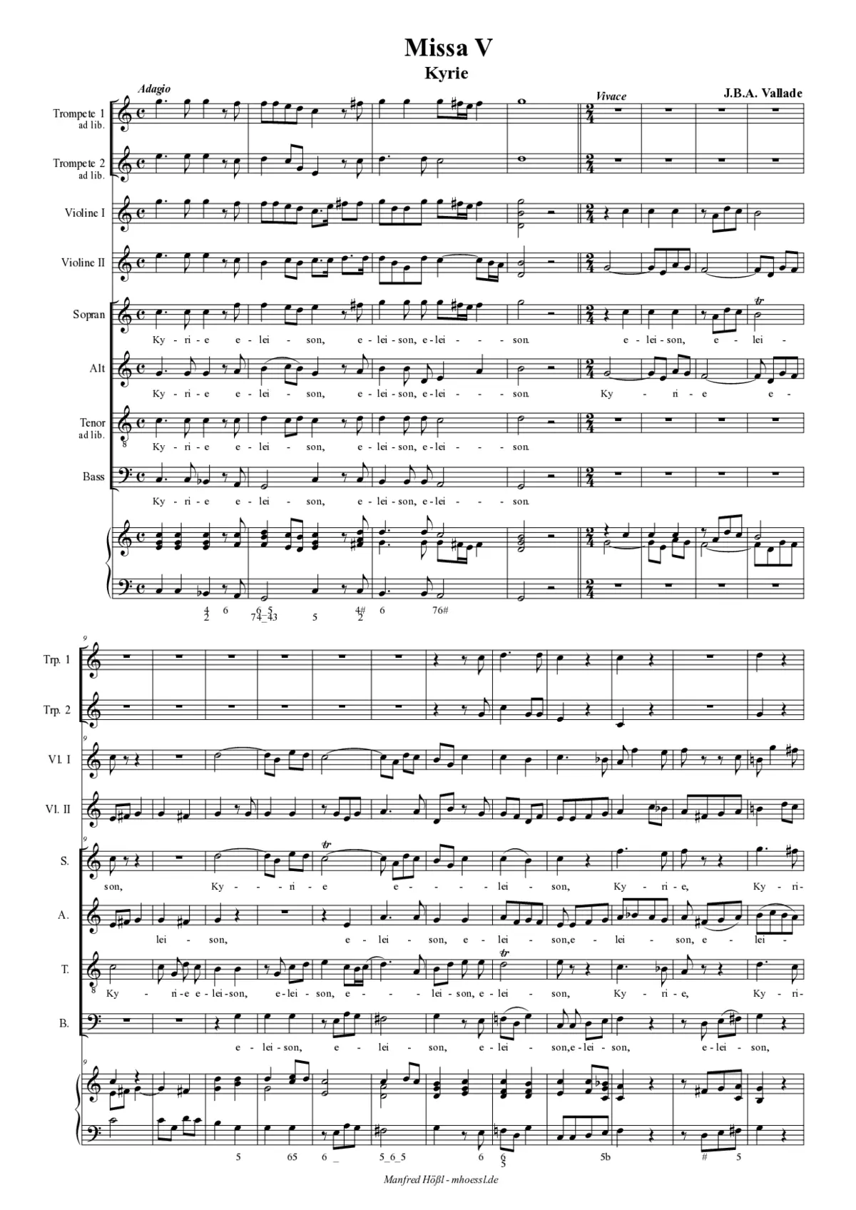 Missa brevis 5 in C - Page 1