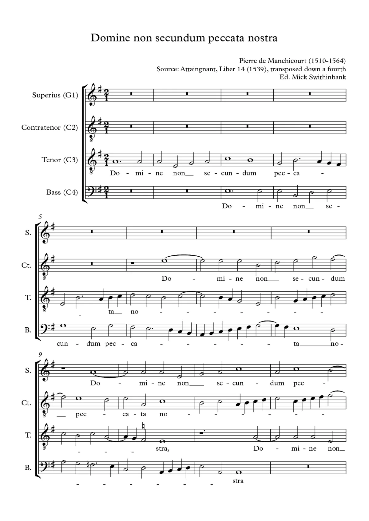 Domine non secundum peccata nostra - Page 1