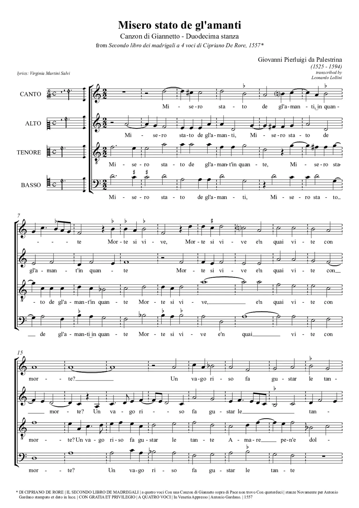 Misero stato de gl'amanti (Duodecima stanza) - Page 1