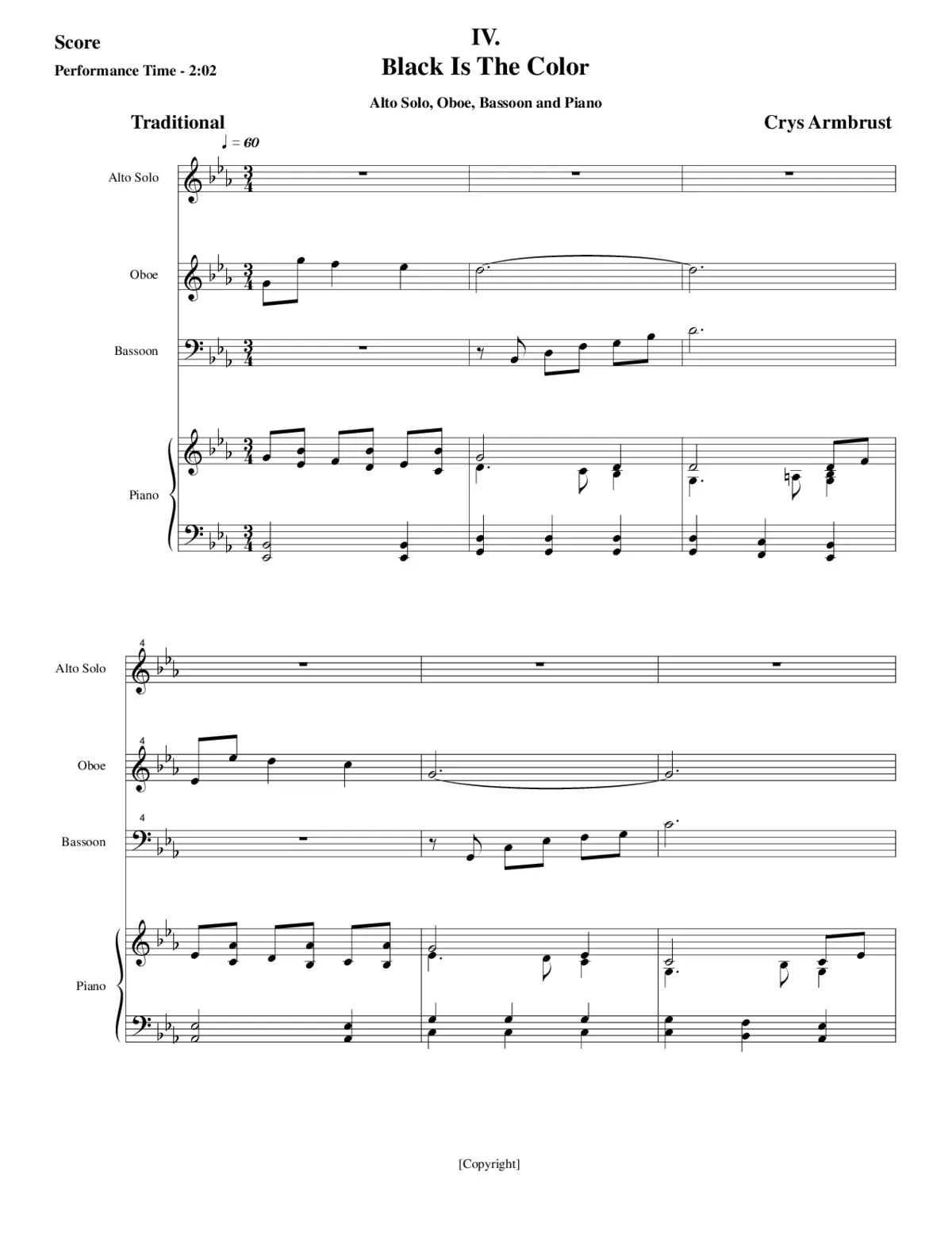 Black is the color (from Five for Nina Simone) - Page 1