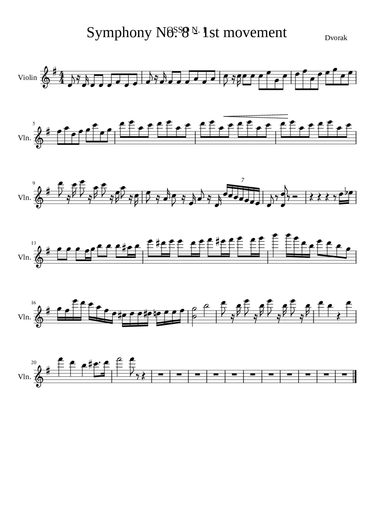 Symphony No.8 Op.88 - Page 1